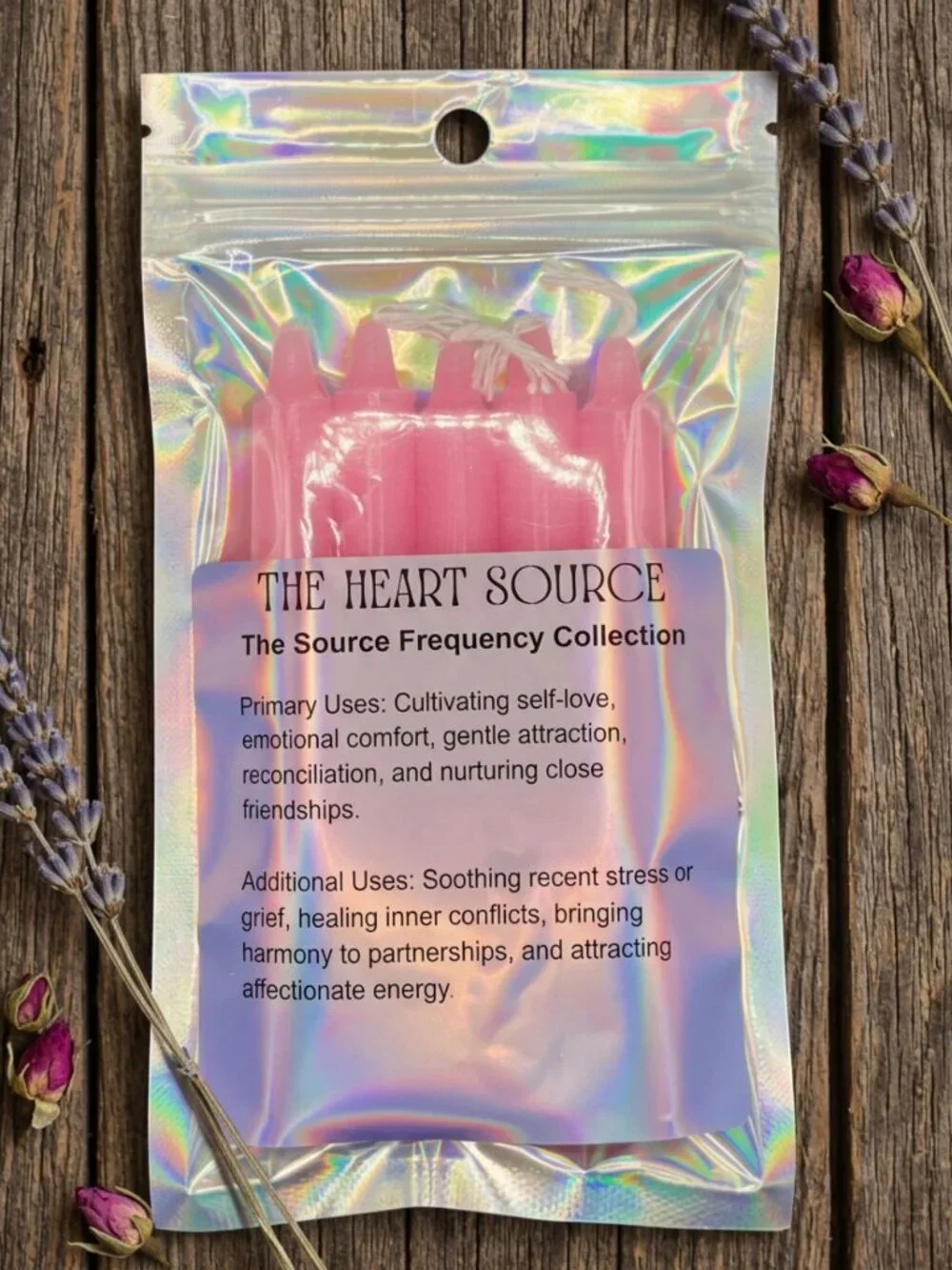HEART SOURCE Pink Spell Candles Ritual Chime Candle Altar Candle Love Attraction